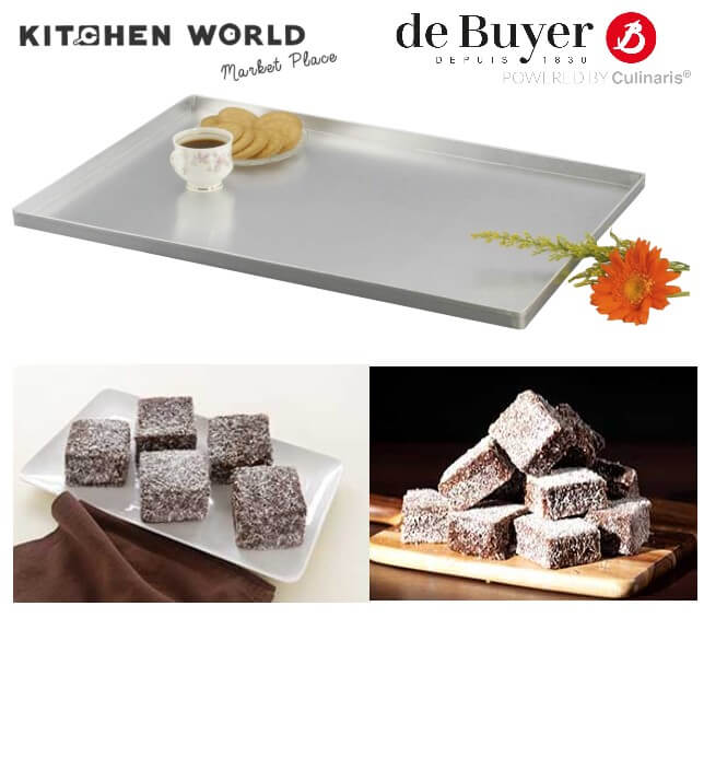 ถาดอบอลูมิเนียมขอบตรง DE BUYER BW4105 ขนาด 60X40X2 ซม.